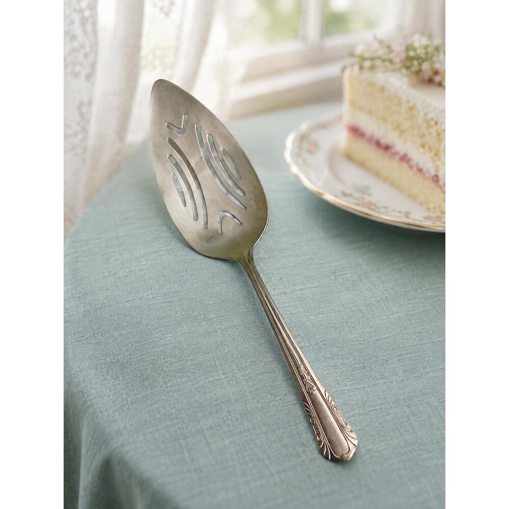 Vintage Diamond Plate Silverplate Cake Pie Spatula Server 10.25"